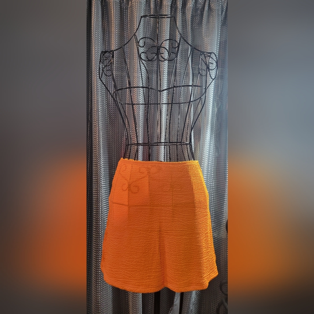 WeWoreWhat Bright Orange Mini Skirt